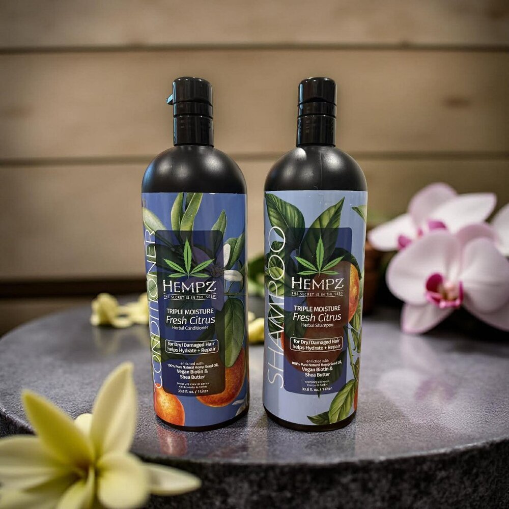 Hempz Triple Moisture Fresh Citrus Shampoo Conditioner 33.8 oz